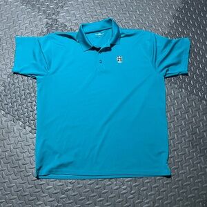 Classic Blue Polo Shirt with Emblem